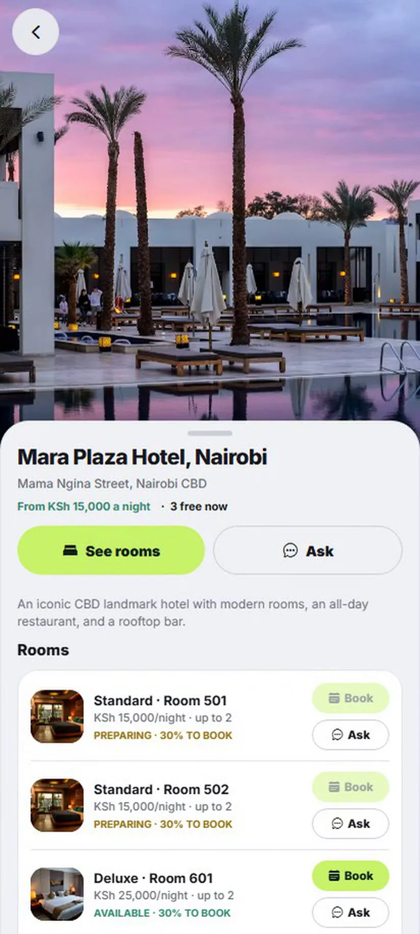 Mara Plaza Hotel, Nairobi, on Zyra with rooms to book